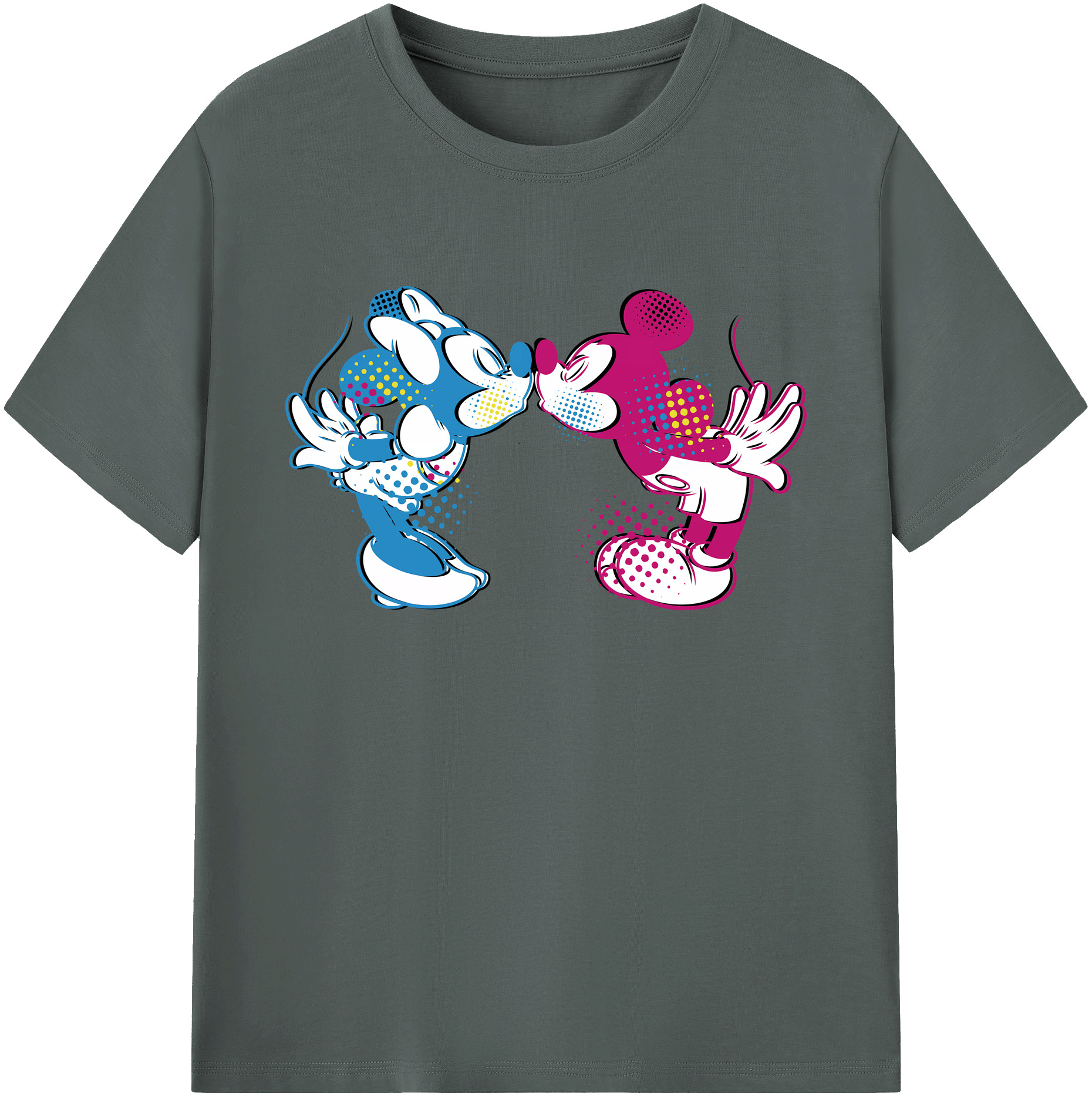 ミッキーマウス Mickey Mouse 綿100％ メンズ半袖Tシャツ｜肌触りやわらか＆通気性